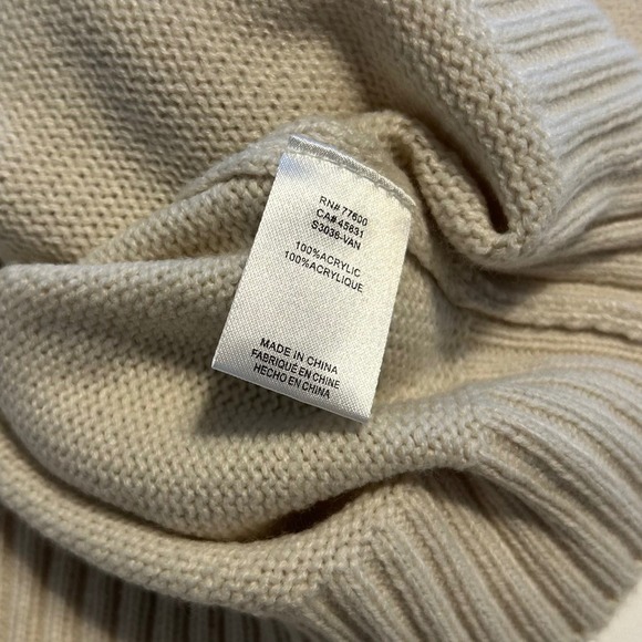 Saltwater Luxe Women's Cream Sun Sand Surf Knit Sweater XL Coastal Nantucket - Picture 5 of 6